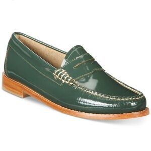 Weejuns Whitney Women's Dark Patent leather Green Loafers women’s 6.5